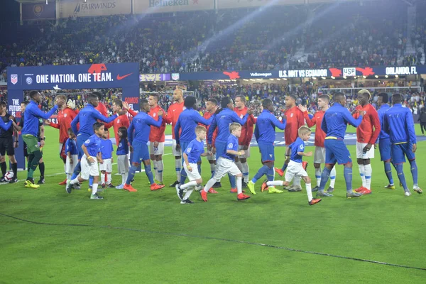 Men National Team Host Ecuador National Team Orlando City Stadium — Stock Photo, Image