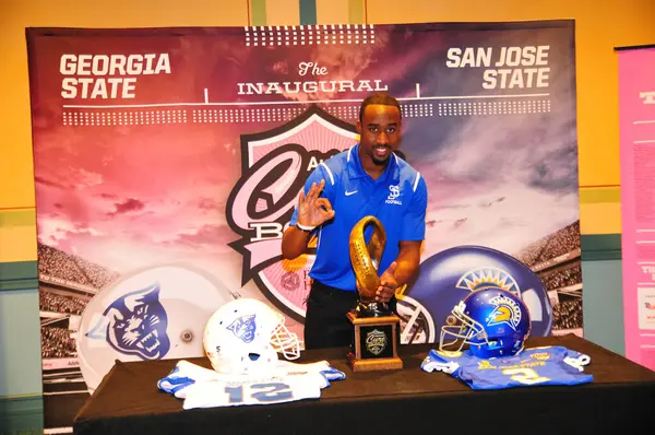 Georgia State Football Team Prepara Para Cure Bowl Como Eles — Fotografia de Stock