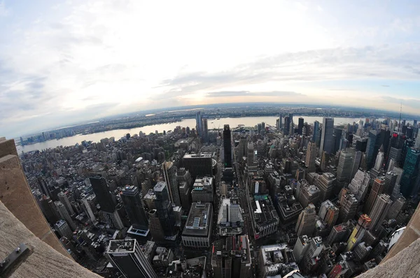 Vidvinkel Utsikt Över New York City Den Maj 2016 — Stockfoto