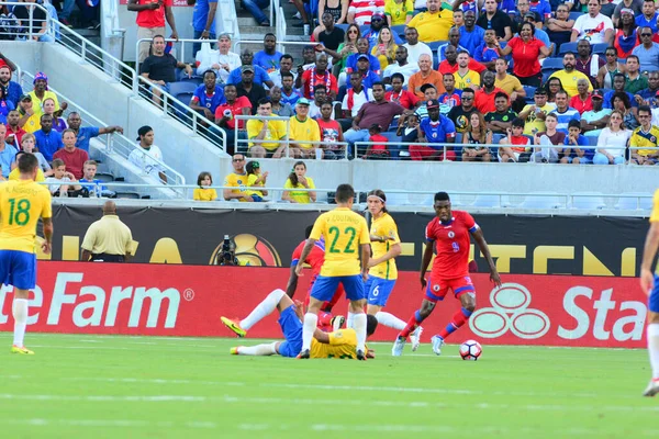 Brésil Affronte Haïti Lors Centenario Copa America Orlando Floride Camping — Photo