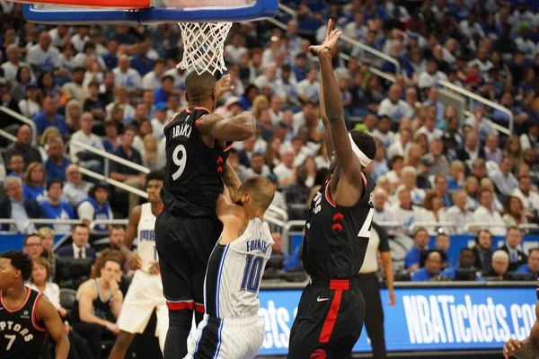 Orlando Magic Hosts Toronto Rapters Nba Playoff Amway Arena Orlando — Stock Photo, Image