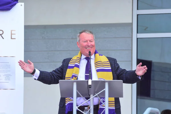 Ceremonia Przecięcia Wstęgi Stadionie New Orlando City Stadium Orlando Florydzie — Zdjęcie stockowe