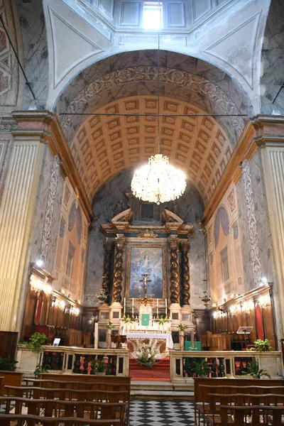 Intérieur Une Petite Église France — Photo