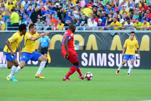 Brazília Szembesül Haitivel Copa America Centenario Alatt Orlando Floridában Camping — Stock Fotó