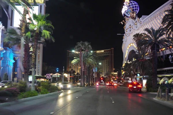Widok Zwiedzanie Las Vegas Nevada Nocy — Zdjęcie stockowe