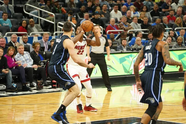 Orlando Magic Gastheer Van Miami Heat Het Amway Center Orlando — Stockfoto