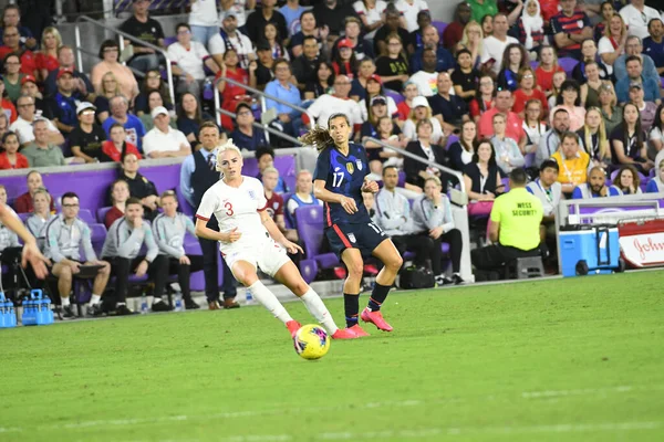 Usa England Spiel Während Des Shebelieves Cup 2020 Exploria Stadium — Stockfoto