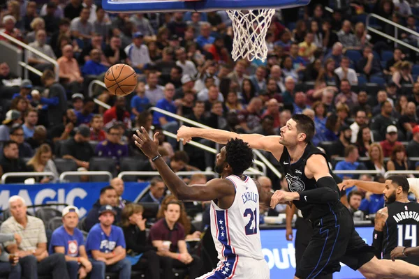 Orlando Magic Gastheer Van Philadelphia 76Ers Het Amway Center Orlando — Stockfoto