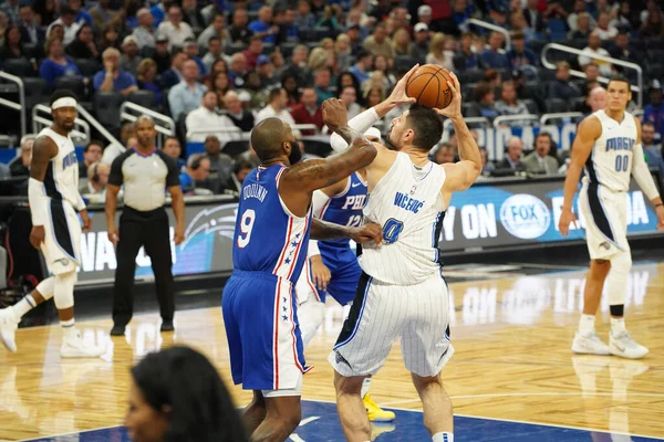 Orlando Magic, Philadelphia 76ers 'ı 13 Kasım 2019 Çarşamba günü Amway Center' da ağırlamaktadır. Fotoğraf: Marty Jean-Louis
