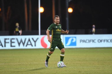 Los Angeles Galaksisi, 14 Temmuz 2020 'de Orlando Florida ABD' deki ESPN Vahşi Spor Dünyası 'nda düzenlenen MLS Sırt Turnuvası sırasında Portland Timbers ile karşı karşıya geldi.