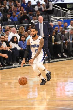 Orlando Magic 25 Ekim 2018 'de Orlando Florida' daki Amway Center 'da Portland Trail Blazers' ı sunar.. 