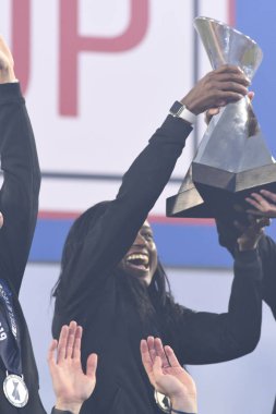 SheBelieves Kupası, 5 Mart 2019 tarihinde Tampa Florida Raymond James Stadyumu 'nda İngiltere' yi şampiyon ilan etmiştir. Fotoğraf: Marty Jean-Louis