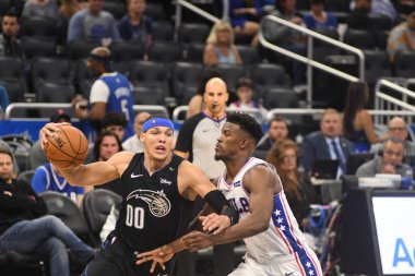Orlando Magic, Philadelphia 76ers 'ı 25 Mart 2019' da Orlando Florida 'daki Amway Arena' da ağırlıyor..