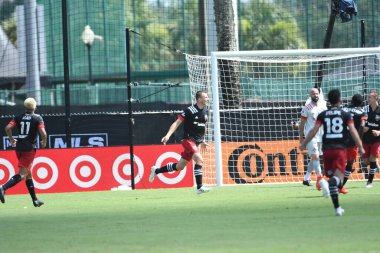 Toronto FC, 13 Temmuz 2020 tarihinde Orlando Florida 'daki ESPN Wild World of Sports' ta düzenlenen MLS Back Tournament sırasında D.C. United ile karşılaştı. Fotoğraf: Marty Jean-Louis