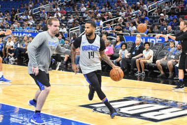 Orlando Magic 2 Ekim 2018 'de Orlando Florida' daki Amway Center 'da bir prova oturumuna ev sahipliği yapıyor.. 