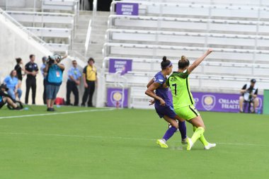 Orlando Pride 21 Temmuz 2018 'de Orlando Florida' daki Exploria Stadyumu 'nda Seattle Reign FC' ye ev sahipliği yapmaktadır. Fotoğraf: Marty Jean-Louis