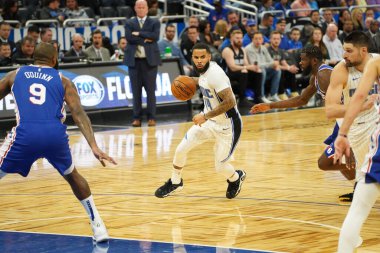 Orlando Magic, Philadelphia 76ers 'ı 13 Kasım 2019 Çarşamba günü Amway Center' da ağırlamaktadır. Fotoğraf: Marty Jean-Louis