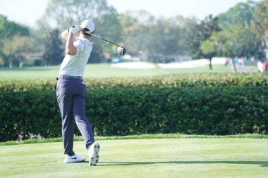 Orlando Florida 'daki Bay HIll Club Lodge' da 5 Mart 2020 'de düzenlenen 2020 Arnold Palmer Birinci Tur Grupları sırasında,