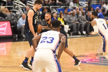 Orlando Magic, Philadelphia 76ers 'ı 25 Mart 2019' da Orlando Florida 'daki Amway Arena' da ağırlıyor..