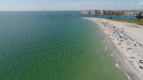 Beautiful Aerial View Coastline Town Beach — Stock Photo, Image