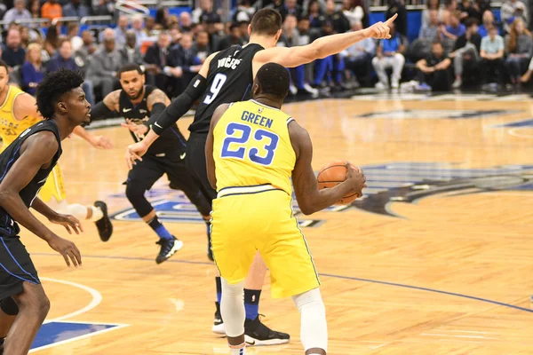 Orlando Magic Gastheer Van Golden State Warriors Het Amway Center — Stockfoto