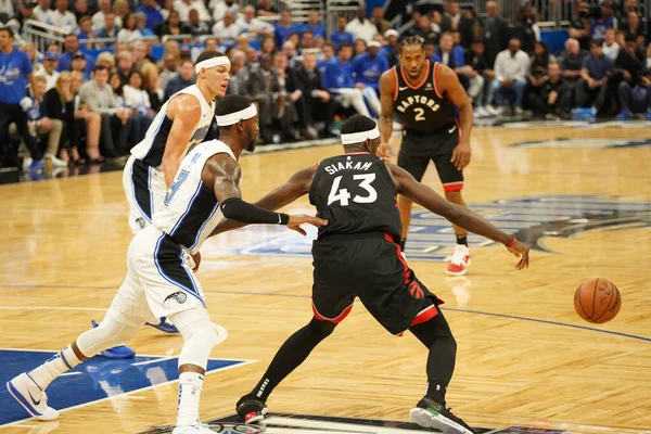 Orlando Magic 19 Nisan 2019 Cuma günü Orlando Florida 'daki Amway Arena' daki NBA Playoff 1 'de Toronto Rapçileri' ne ev sahipliği yapıyor.