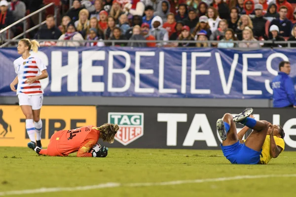 Фінал Кубка Shebelieves Usa Brazil Raymond James Stadium Tampa Florida — стокове фото