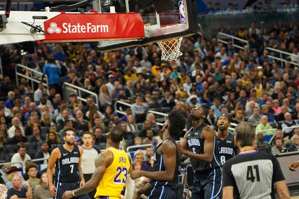 Orlando Magic Acoge Los Angeles Lakers Amway Center Orlando Forida — Foto de Stock