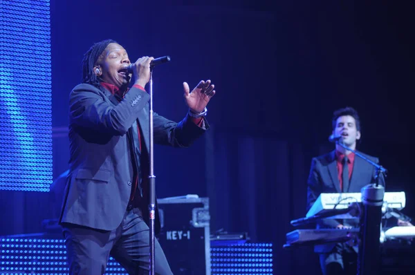 2012 Christian Bands Newsboys Building 429 Perform First Baptist Church — 스톡 사진