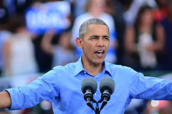 President Barack Obama Speaks Campaign Rally Osceola Heritage Park Stadium — Stock Photo, Image