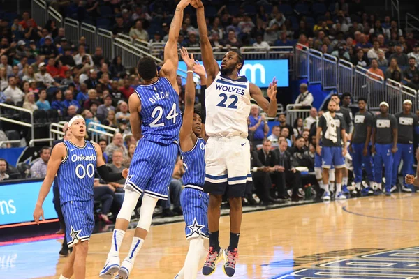 Orlando Magic Värd För Minnesota Timberwolves Amway Arena Den Februari — Stockfoto