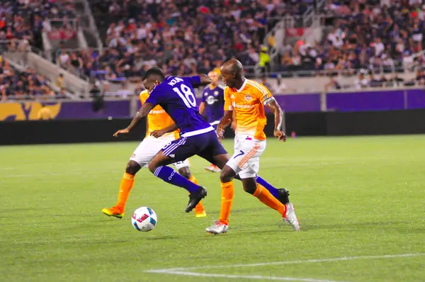 Orlando City Házigazdája Houston Dynamo Július 2016 Camping World Stadium — Stock Fotó