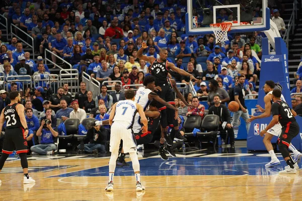 Orlando Magic Hosts Toronto Rapters Nba Playoff Στο Amway Arena — Φωτογραφία Αρχείου