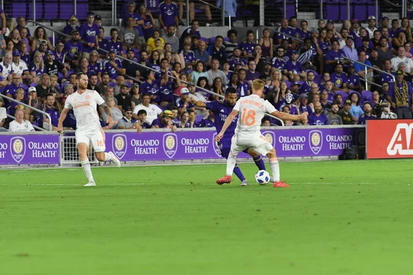 Orlando City Hospeda Atlanta United Exploria Stadium Agosto 2018 Orlando — Fotografia de Stock