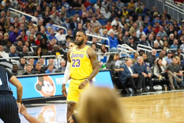Orlando Magic Acoge Los Angeles Lakers Amway Center Orlando Forida — Foto de Stock