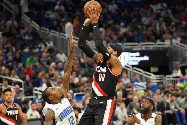 Portland Traillblazers Spieler Mccollum Während Des Spiels Amway Center Orlando — Stockfoto