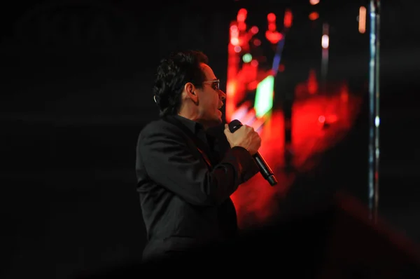 Latin Singer Marc Anthony Występuje Amway Center Orlando Florydzie Października — Zdjęcie stockowe