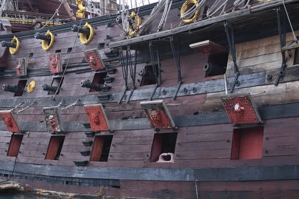 View Ancient Pirate Ship — Stock Photo, Image