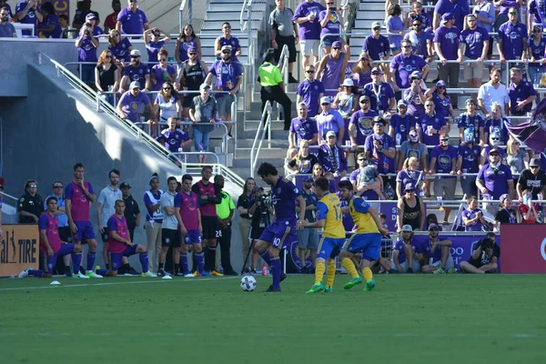 Orlando City Hostí Colorado Rapids Stadionu Orlando City Orlandu Floridě — Stock fotografie