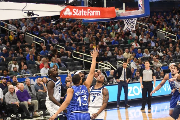 Orlando Magic Värd För Minnesota Timberwolves Amway Arena Den Februari — Stockfoto