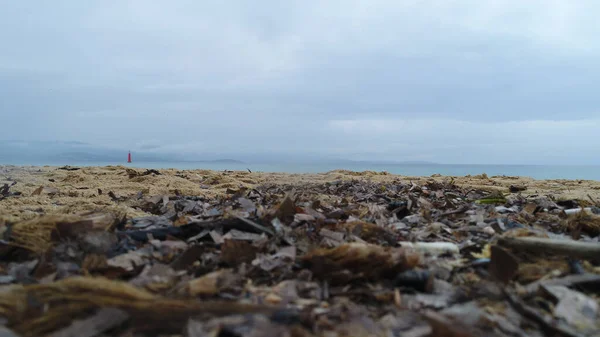 Vista Costa Com Montanhas — Fotografia de Stock