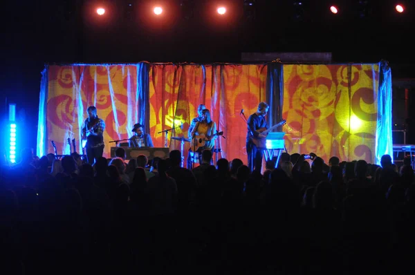 Christian Rock Group David Crowder Band Występuje Podczas Winter Jam — Zdjęcie stockowe