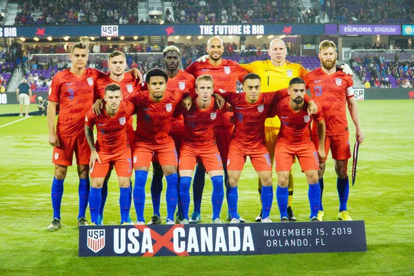 Das Fußballteam Empfängt Kanada Während Des Concacaf Nations League Spiels — Stockfoto