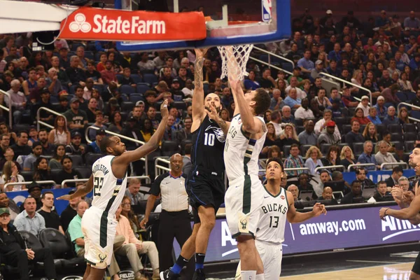 Orlando Magic Acoge Los Milwaukee Bucks Amway Arena Orlando Florida —  Fotos de Stock