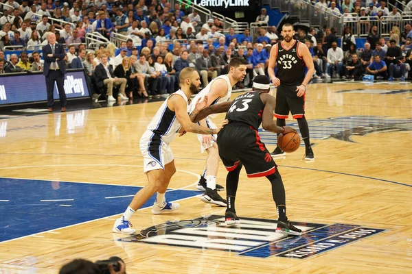 Orlando Magic Hosts Toronto Rapters Během Prvního Kola Play Nba — Stock fotografie