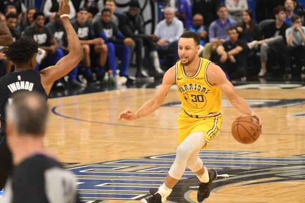 Die Orlando Magic Empfangen Donnerstag Februar 2019 Die Golden State — Stockfoto