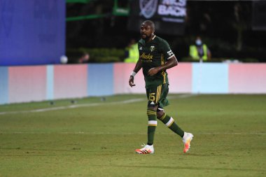 Los Angeles Galaksisi, 14 Temmuz 2020 'de Orlando Florida ABD' deki ESPN Vahşi Spor Dünyası 'nda düzenlenen MLS Sırt Turnuvası sırasında Portland Timbers ile karşı karşıya geldi.
