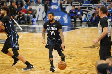 Orlando Magic 28 Şubat 2020 tarihinde Orlando Florida 'da Amway Center' da Minnesota Timberwolves 'a ev sahipliği yapar..  