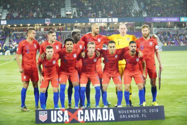 Amerikan Futbol Takımı 15 Kasım 2019 Cuma günü Orlando Florida 'daki Exploria Stadyumu' nda oynanan Concacaf Uluslar Ligi karşılaşmasında Kanada 'ya ev sahipliği yapmaktadır.