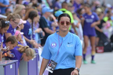 Orlando Pride 21 Temmuz 2018 'de Orlando Florida' daki Exploria Stadyumu 'nda Seattle Reign FC' ye ev sahipliği yapmaktadır. Fotoğraf: Marty Jean-Louis